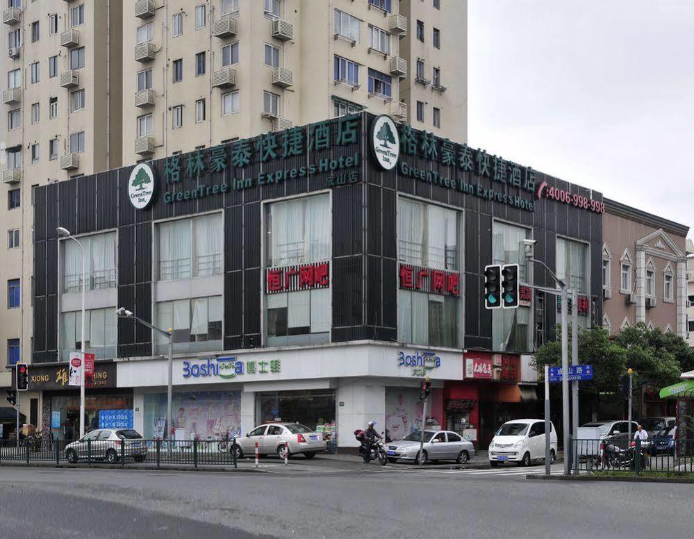 Greentree Inn Shanghai Dongming Road Subway Station Express Hotel Exterior foto